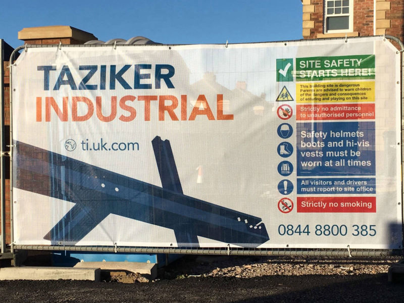 Mesh banners heras fencing