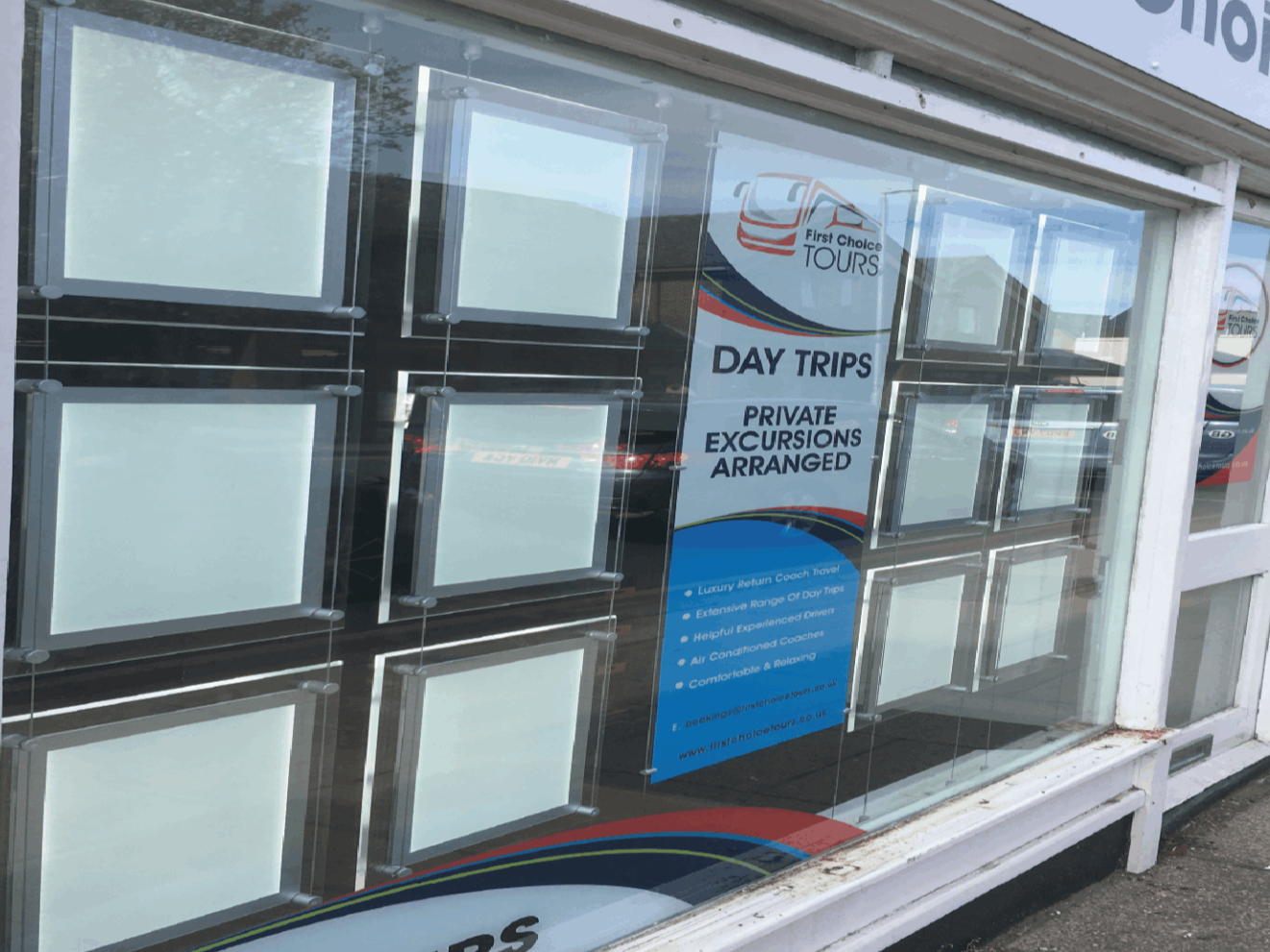 illuminated window displays